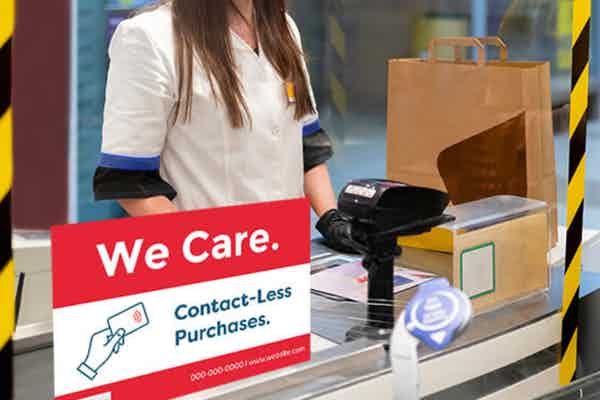 Touchless Purchase Sign